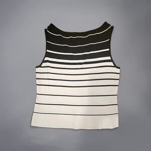Willi Smith Black and White Striped Tank Top